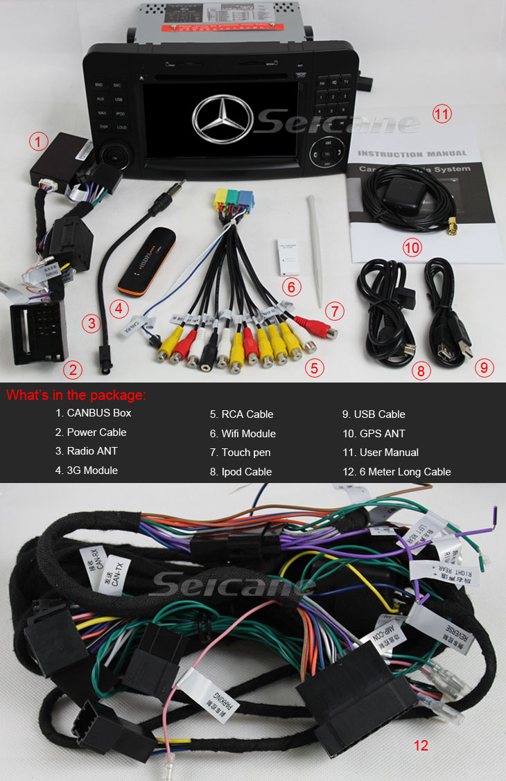 Mercedes-Benz GL Class X164 GL300 GL350 GL420 GL450 GL500 dvd player accessories